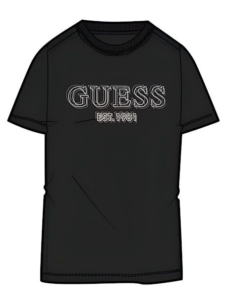 Ss Cn Embroidery Logo Tee - Jet Black