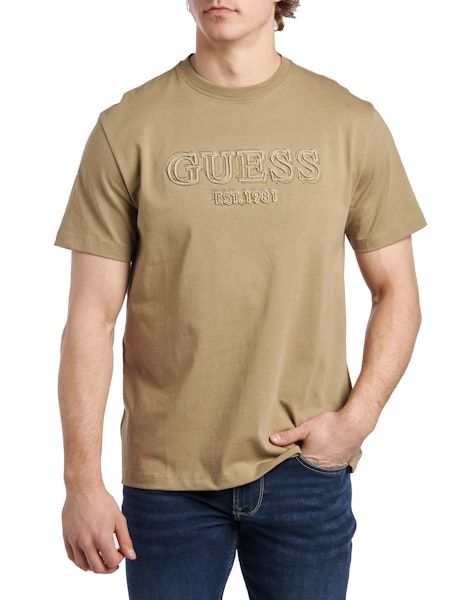 Ss Cn Embroidery Logo Tee - Khaki Way