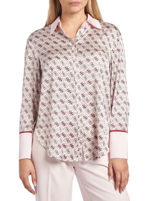 Ls Alexandra Shirt - 4G All over logo barely pink