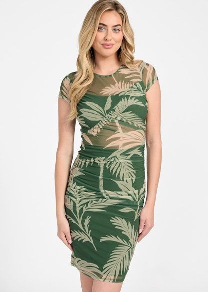 Ss Gracey Mesh  Dress - Forest Tropical Print
