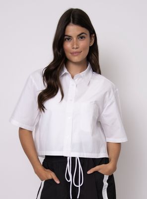 Azalia Poplin Ss Shirt - White