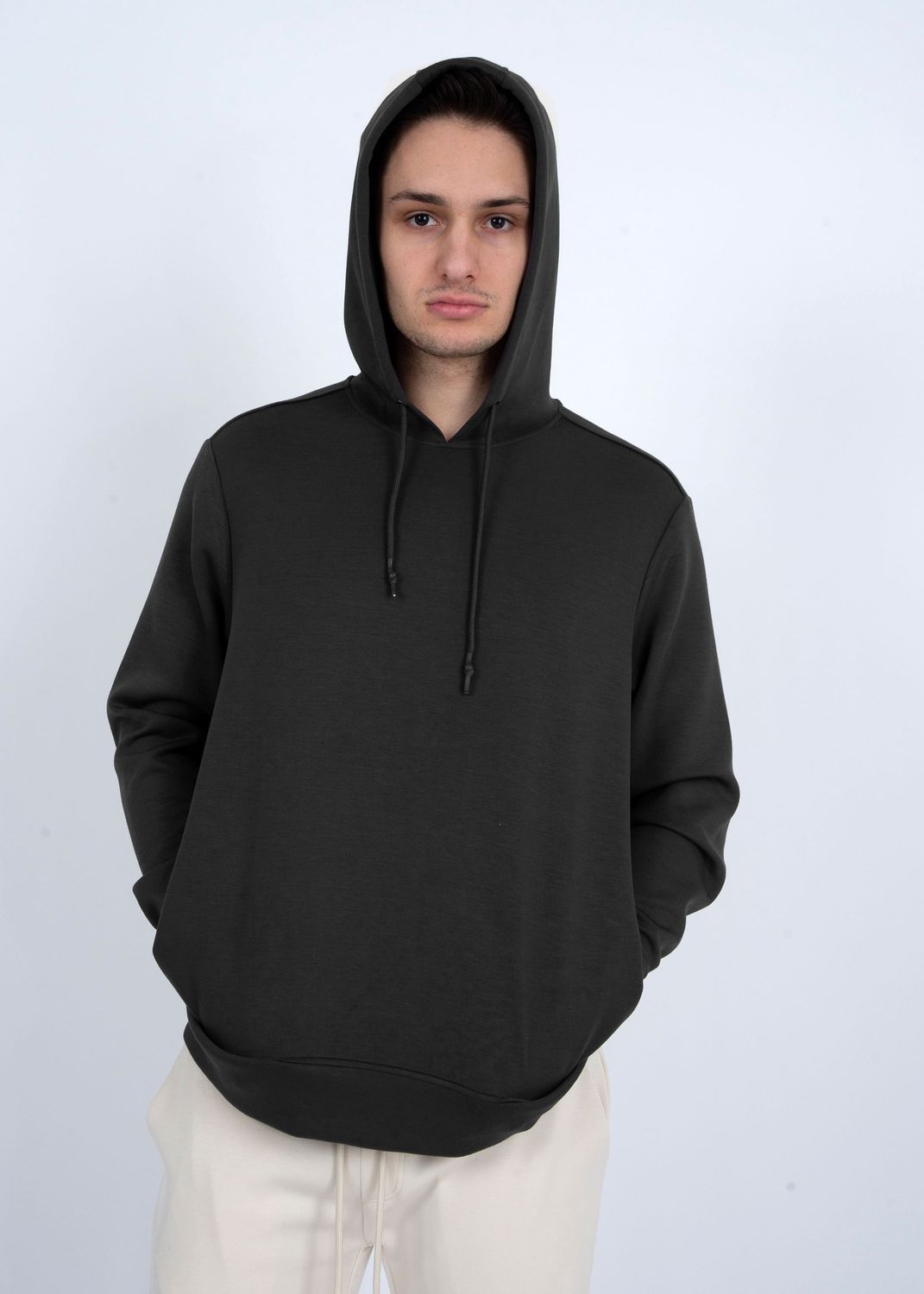 Mens Soft Knit Hoodie - Black