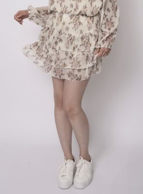 Yoryu Crinkle Chiffon Pull On Skort - Peach