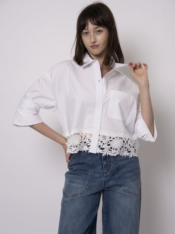 Kerwin Crisp Poplin Ls Shirt - White