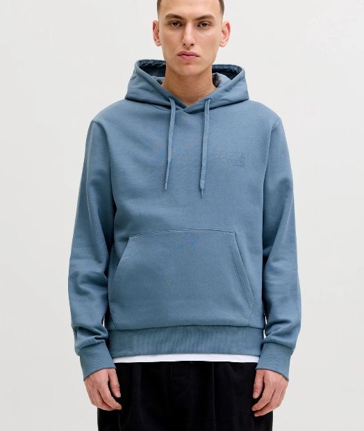 Jjecorp Logo Sweat Hood Noos - Blue Mirage
