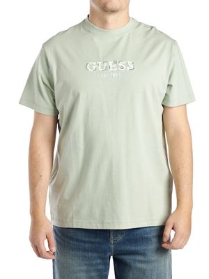 Cn ss guess logo contrast stit tshirt - Sweet mint