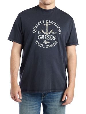 Guess Worldwide Marine Tee - Smart Blue