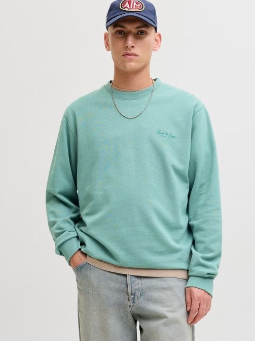 Jjearchive Graphic Sweat Crew Neck Noos - Mineral Blue