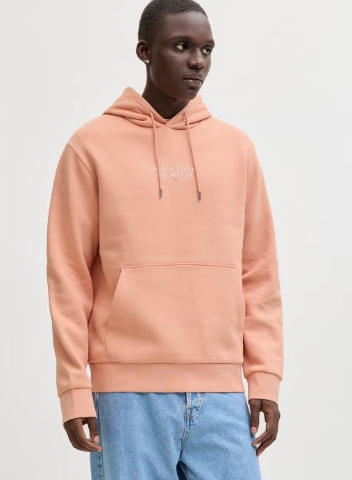 Jprbluarchie Sweat Hood Ln - Coral Pink