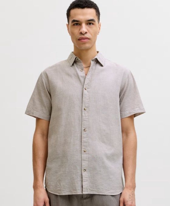 Jjesummer Linen Blend Shirt ss Sn - String