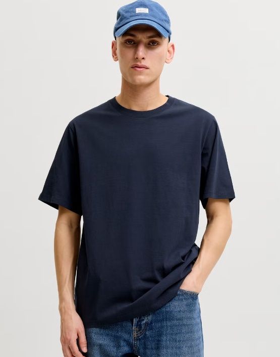 Jjeorganic Basic Tee Ss o-neck Noos - Navy Blazer