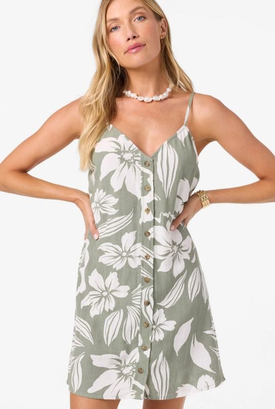 Atlee Floral Mini Dress -Sea Spray