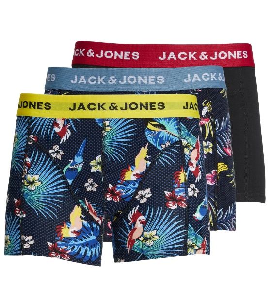 Jacflower Bird Trunks 3 Pack Noos - Surf the web/black