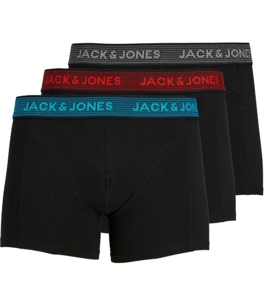Jacwaistband Trunks 3 Pack Noos - Asphalt