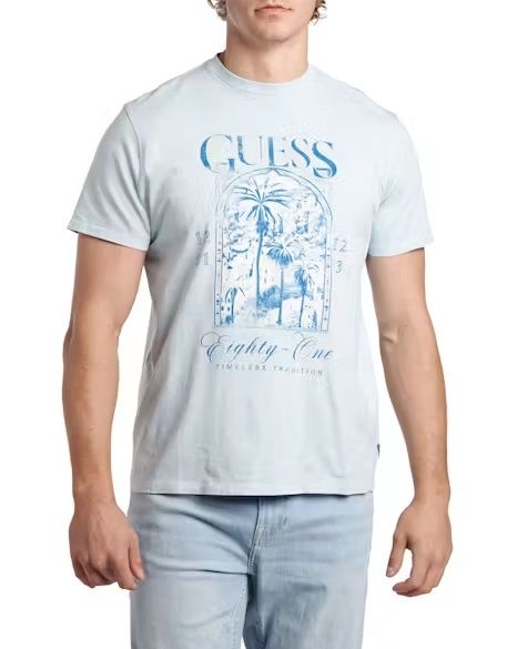 Ss Bsc Coastal City Tee - Aerial Blue Multi