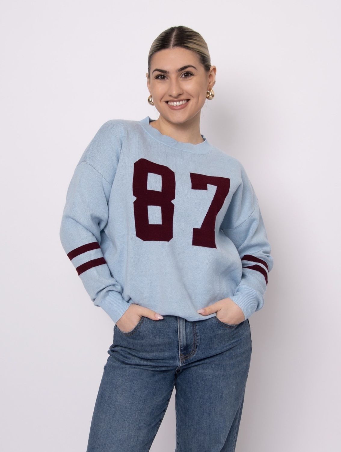NETTA LONG SLEEVE CREW NECK PULL-OVER-CBC684 CLEAR SKY