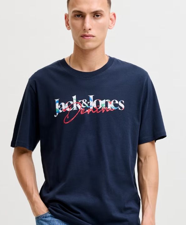 Jjtom Tee Ss Crew Neck Sn - Navy Blazer