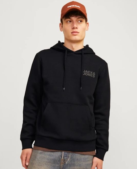 Jjecorp Logo Sweat Hood Noos - Black