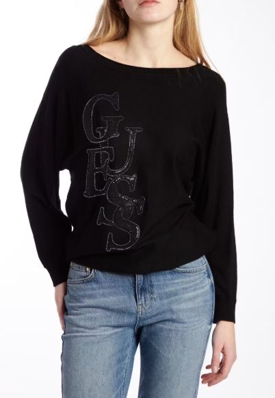 Bat Sleeve Esmeralda Logo Swtr - Jet Black