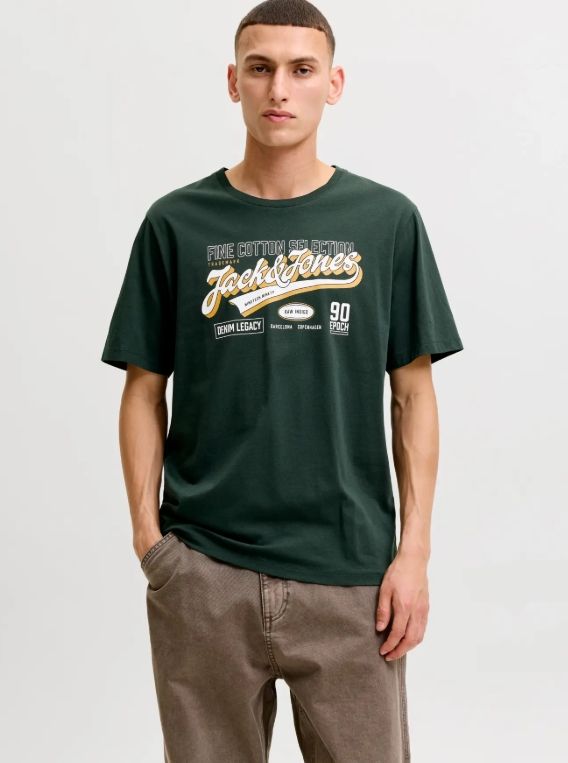 Jjelogo Tee Ss O-Neck 2 Col Aw26 Sn - Scarab
