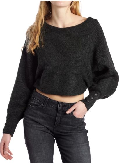 Ls Boatneck Emily Swtr - Dark Coal Heather