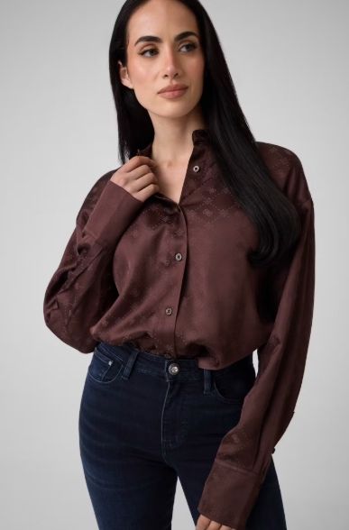 Ls Carolyn Logo Shirt - Regal Brown