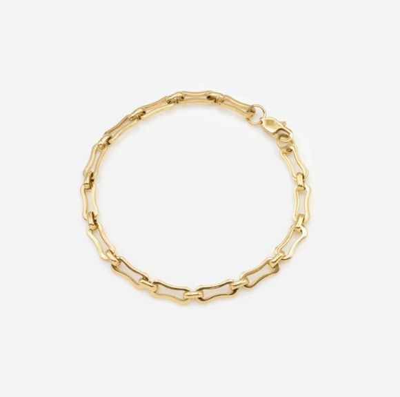 Bracelet doré à mailles cacahuète - PR251B046GL
