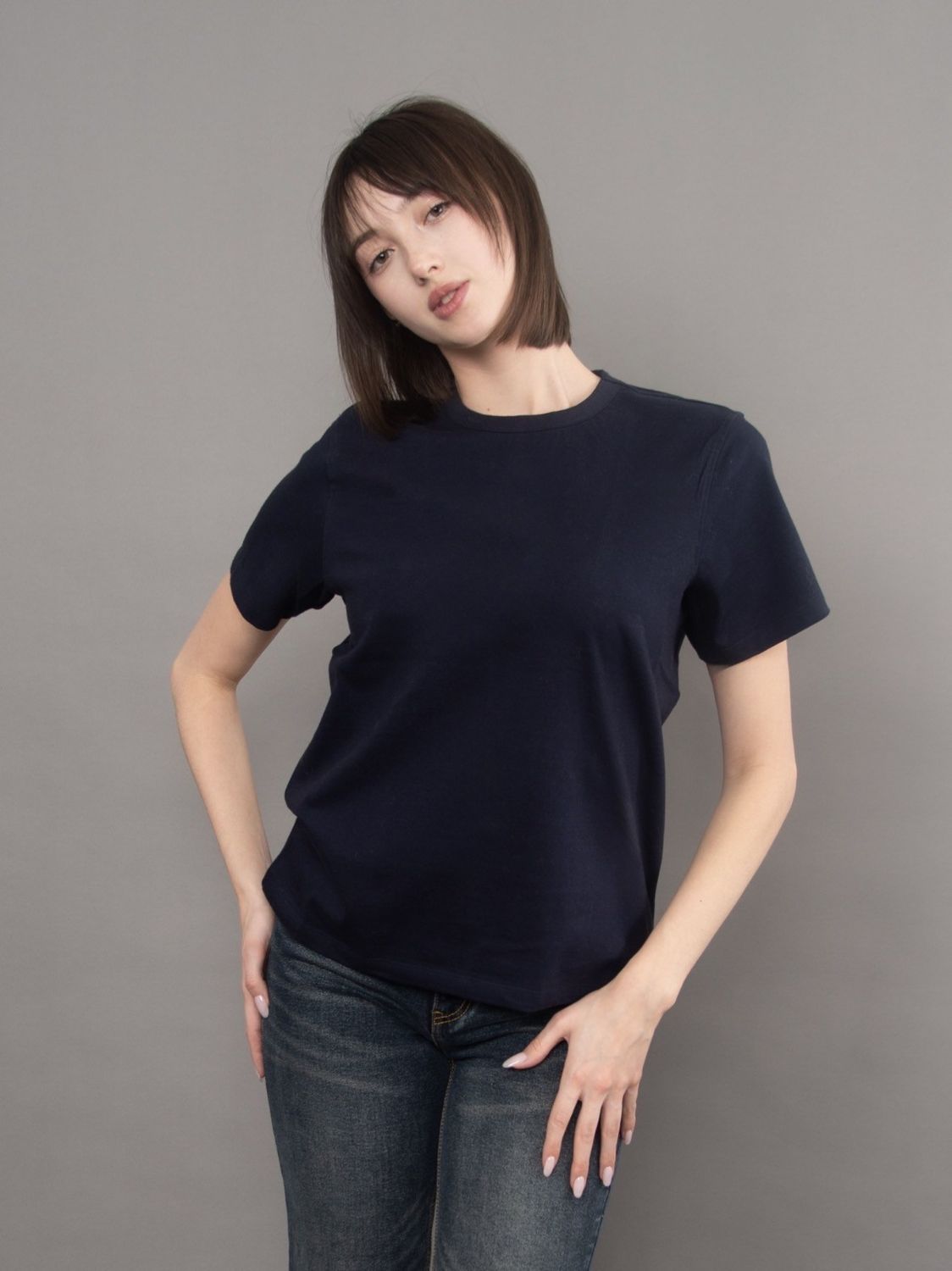 Regina Short Slv Top - True Navy