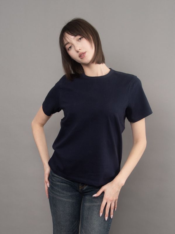 Regina Short Slv Top - True Navy