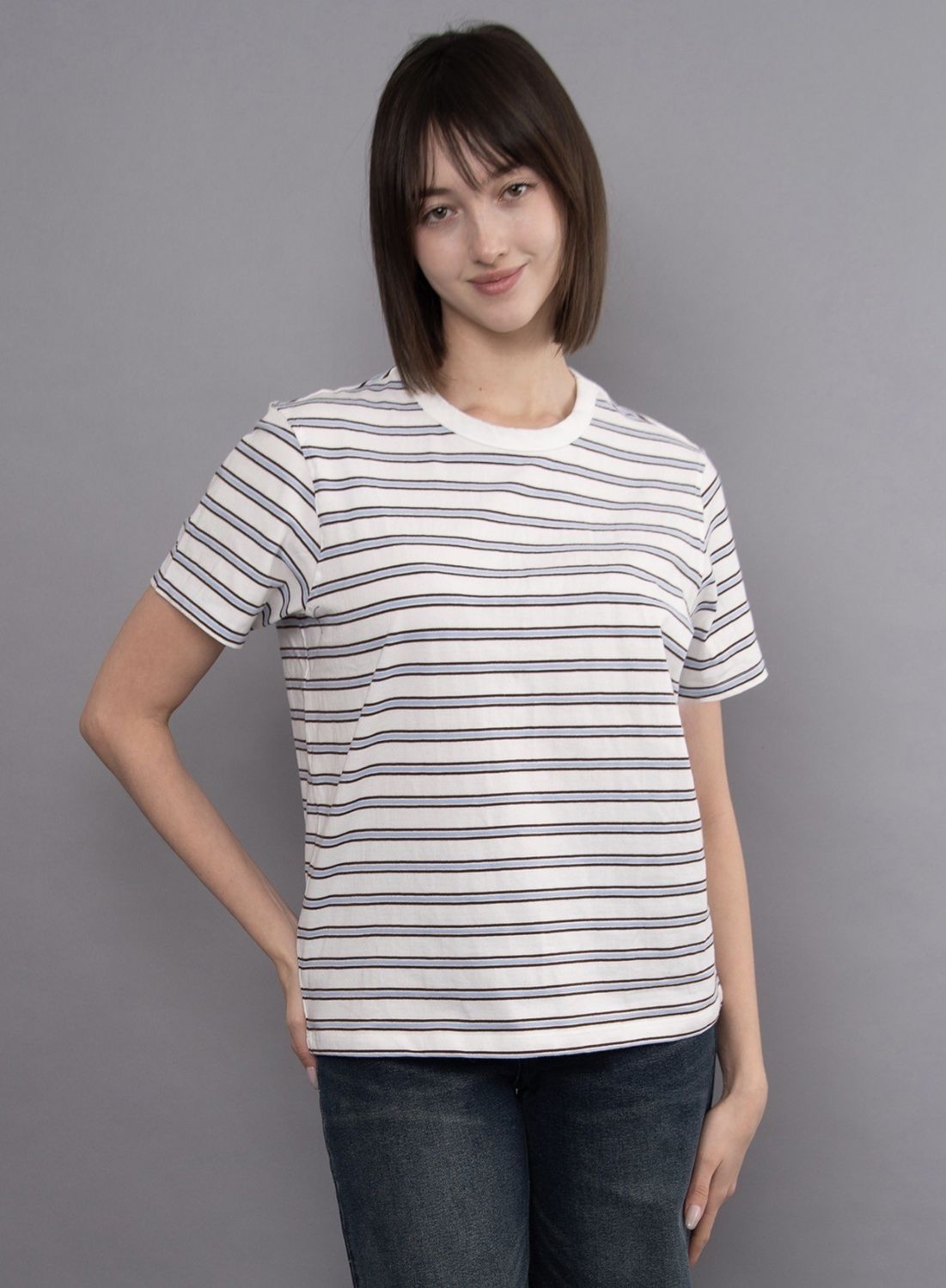 Regina Short Slv Top - Ecru
