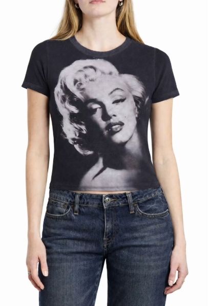 Ss Cn Marilyn Slim Face Tee - Jet Black