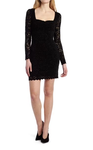 Ls Square Nk Desiree Lace Mini - Jet Black