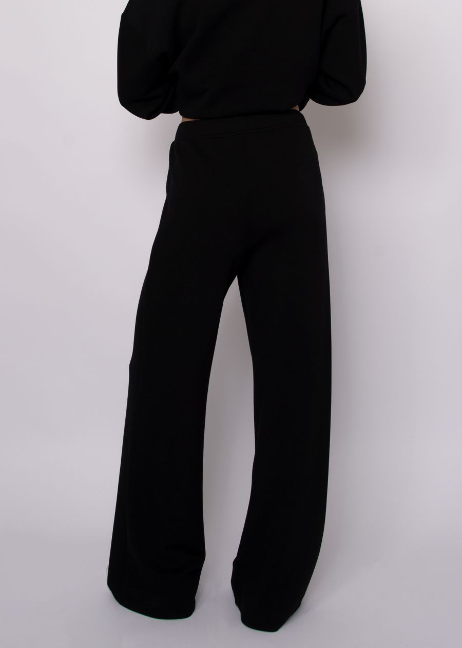 Prida Soft Knit Drawstring Pull On Pant w/ Pintucks - Black