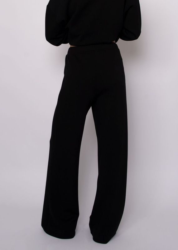 Prida Soft Knit Drawstring Pull On Pant w/ Pintucks - Black
