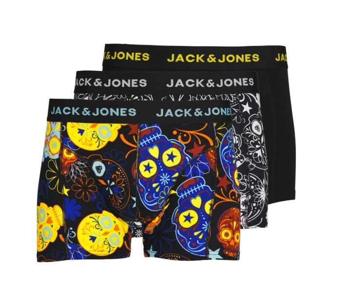 Jacsugar Skull Trunks 3 Pack Noos - Black