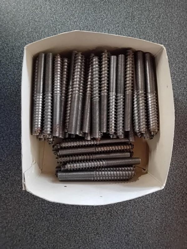 Viti doppia filettatura 8 X 80 / 42 mm per legno / 38 mm  per metalli acciaio grezzo 100 pezzi