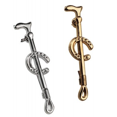 Equithème tie pin; Silver-coloured