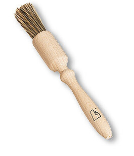 Round brush; pure bristles; raw beech wood