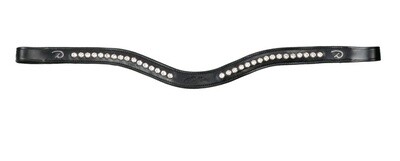 Half Swarovski V-Shaped Browband - New English