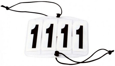Busse Bib Numbers ECKIG; with 4 digits