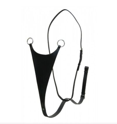 LJ Leathers Renmartingale Brass buckles; Full Noisette