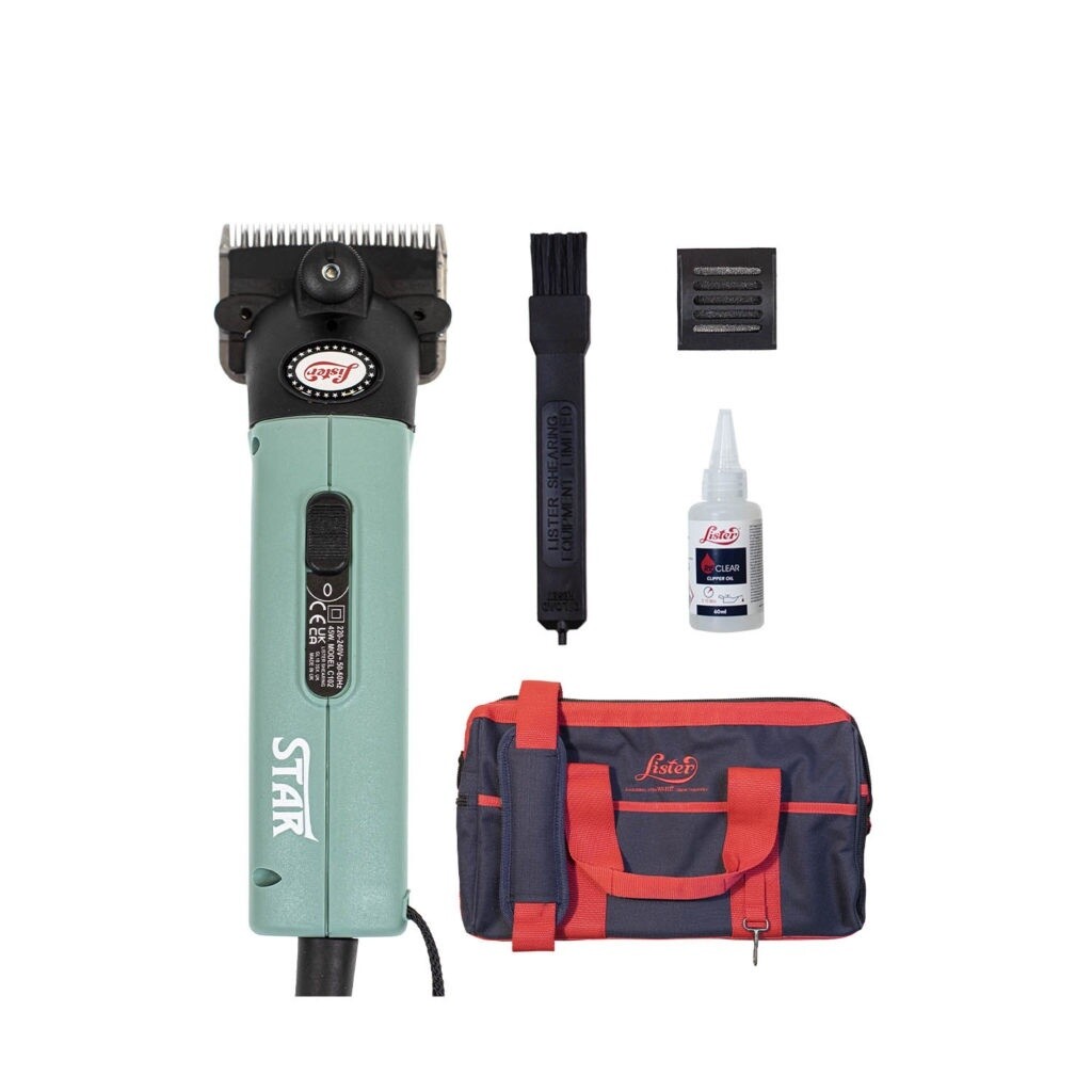 Lister Star Shaving Machine with Storage Bag – Green