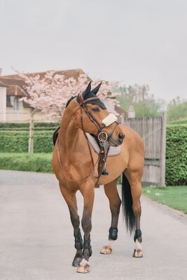 Kentucky Noseband Cover Wool Natural 28cm