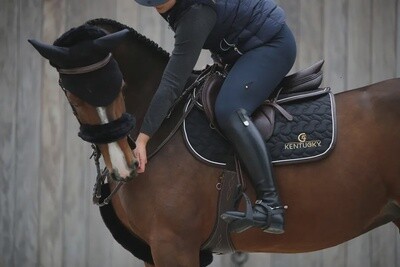 Kentucky Noseband Cover Wool Black 28cm