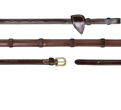 Dy&#39;on 1/2 (13mm) Rubber Reins With 7 Leather Stops