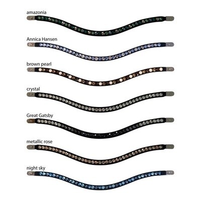 Bling for browband Magic Tack long curved; one row