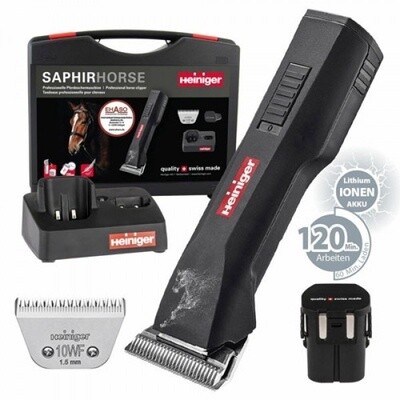 Heiniger Wireless Shaver Saphir Horse with 2 Batteries