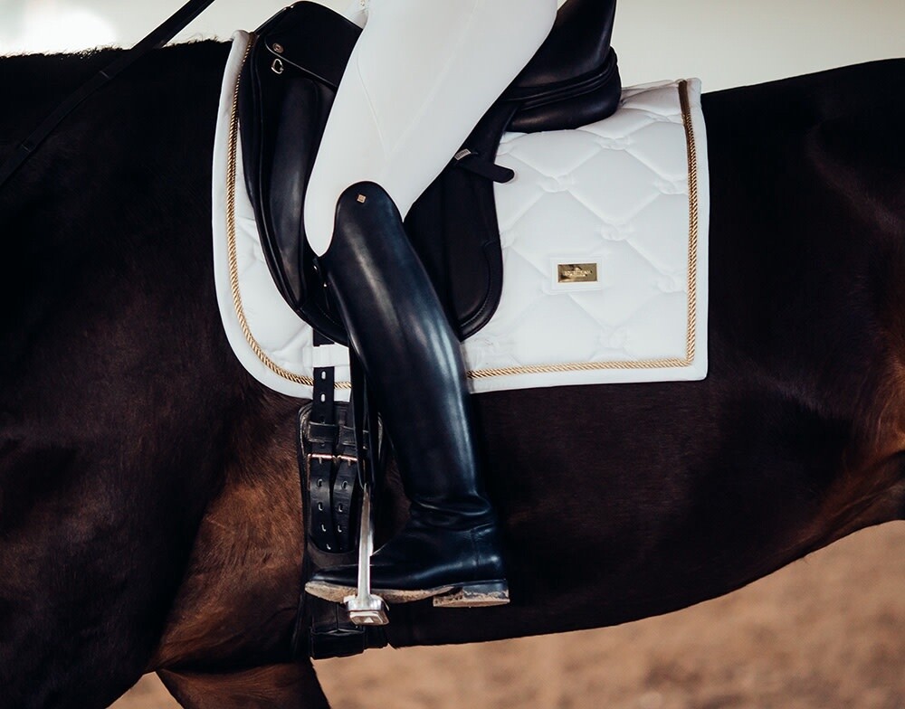 Dressage Zadeldek White Perfection Gold