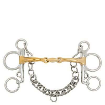 BR Double Broken Baby Pelham Bit Soft Contact - 14mm