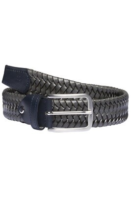Cavalleria Toscana Elastic Woven contrast Rayon Leather Belt